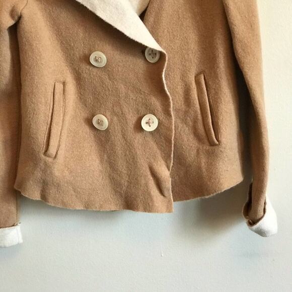 Anthropologie S blazer wool business casual work preppy light academia classic - Picture 3 of 11